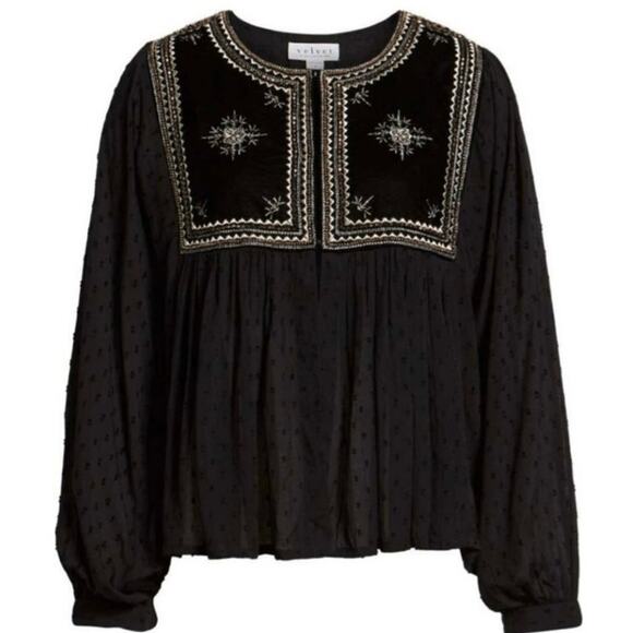 NWT Anthropologie Velvet by Graham & Spencer Beaded Jacket - Picture 1 of 7